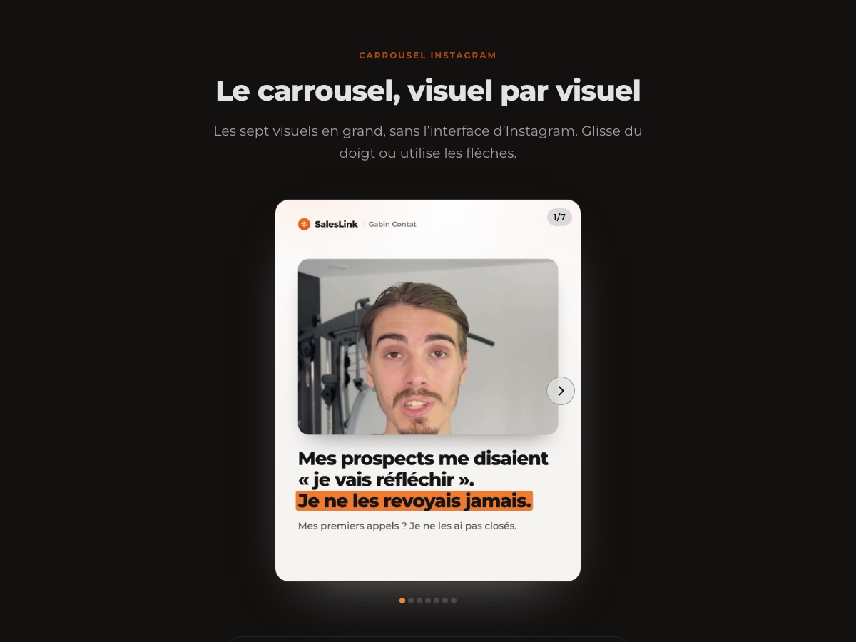 Aperçu du carrousel